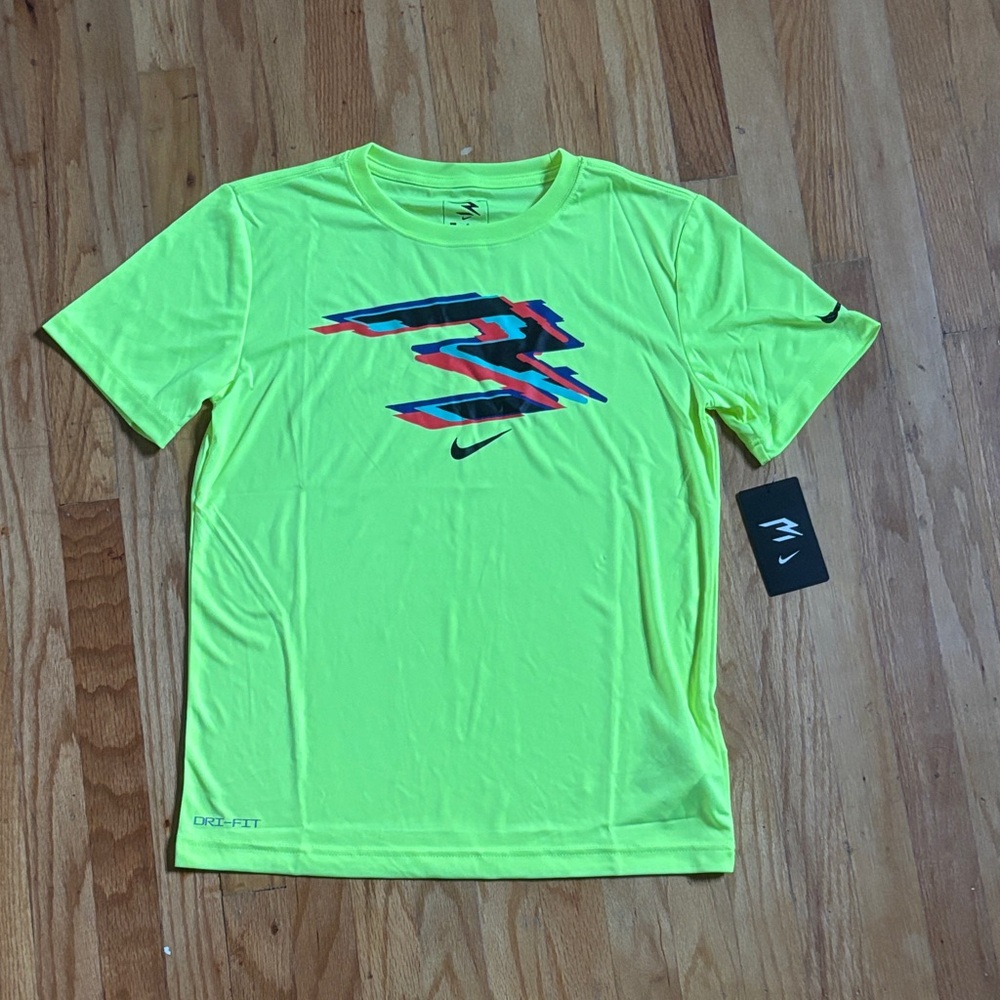 Nike Neon Yellow Dri-FIT Graphic Short Sleeve Tee
